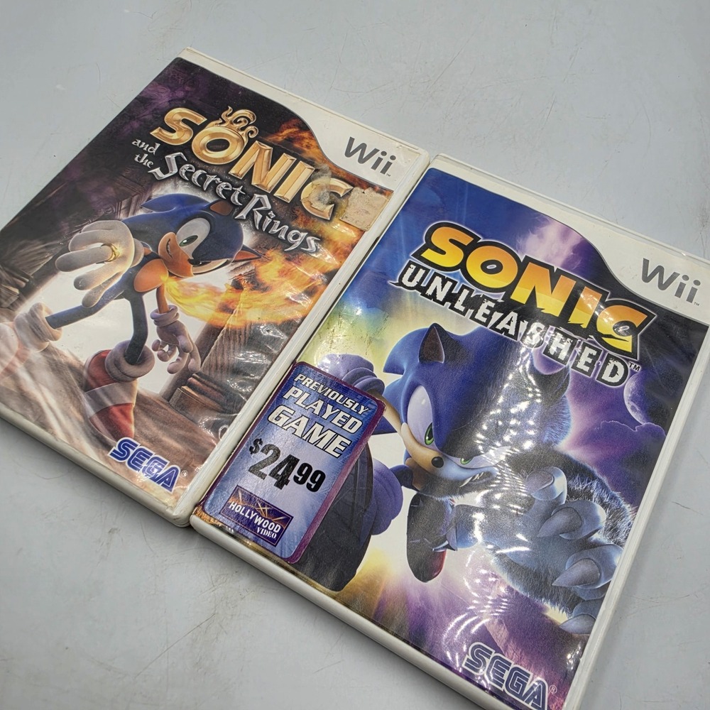 Nintendo Wii Sonic Unleashed Sonic & Sonic Secret Rings Complete W Manual 2 Game